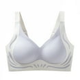 thumbnail image 2 of Sentmoon Sports Bras for Women High Support Seamless Lift Adjustable Strap Lace Bras for Women No Underwires Side Support Comfortable Bralettes Soft and Comfortable for Daily Commute Purple L, 2 of 3
