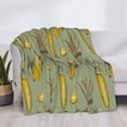 thumbnail image 3 of Naloa Cartoon Corn and Wheat Flannel Fleece Throw Blanket for Bed Couch, Thick Blanket - All Seasons Suitable for Women, Men and Kids-60"x50", 3 of 6