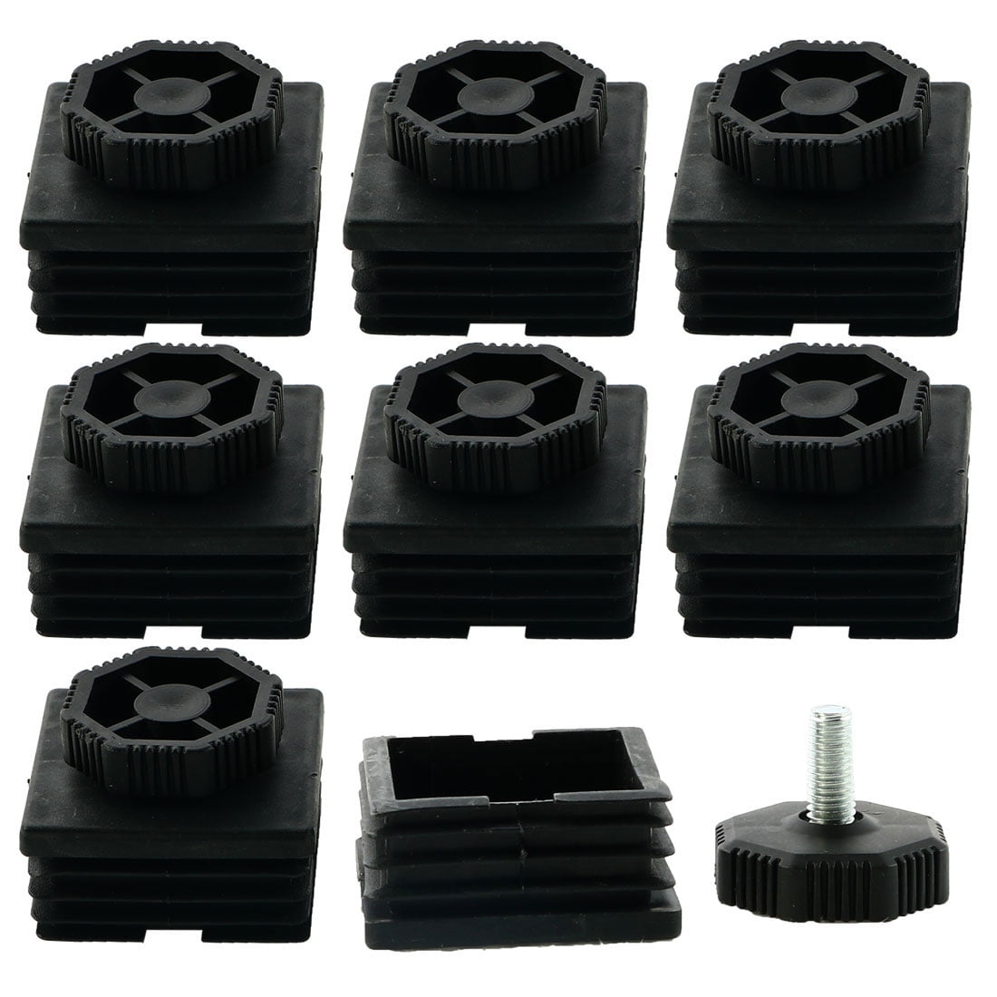 Leveling Feet 50 x 50mm Square Tube Inserts Kit Furniture Glide
