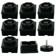 Uxcell Adjustable Leveling Feet 50 x 50mm Square Insert Kit Furniture Glide 8 Sets