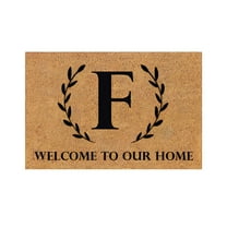 DERONA 15*23" Door Mat Outdoor Entrance Entryway Front Porch Rugs Anti Bottom Floor Indoor Outdoor Carpet for Farmhouse Patio Home Decor Large Door Mat Outside Entrance With Initial