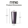 thumbnail image 5 of RTIC 20 oz Ceramic Lined Everyday Tumbler, Spill-Resistant Straw Lid, Plum Glitter, 5 of 6