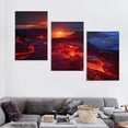 thumbnail image 4 of Nawypu Large Framed Wall Art Ready to Hang 12''x16''X3 Panels Volcano National Park Hawaii Canvas Print Artwork Wall Art Painting Pictures Home Office Wall Décor Modern Poster, 4 of 4