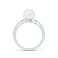 thumbnail image 2 of Angara Solitaire Freshwater Cultured Pearl Bypass Ring in 925 Sterling Silver for Women | June Birthstone Jewelry for Her, 2 of 8