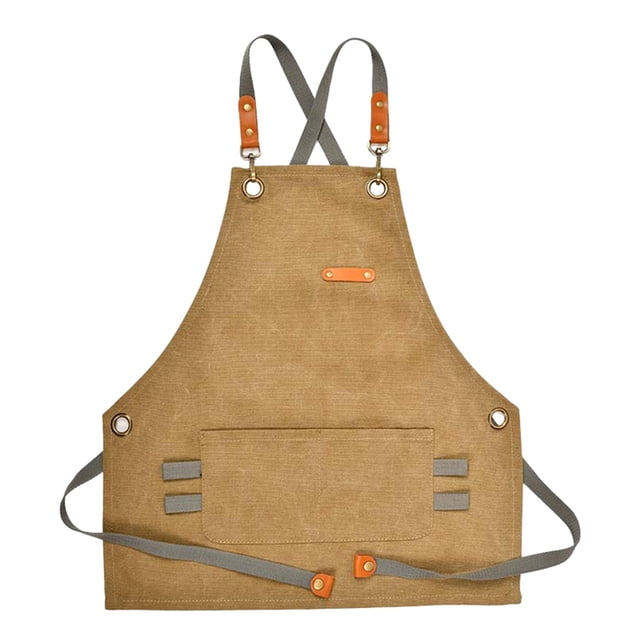Delantal para cocinar, hornear, pintar, impermeable, juego de simulación con bolsillos para Caqui
