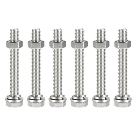 

Uxcell M10 x 80mm 304 Stainless Steel Hex Head Screws Bolts Nuts Flat & Lock Washers Kits 6 Sets