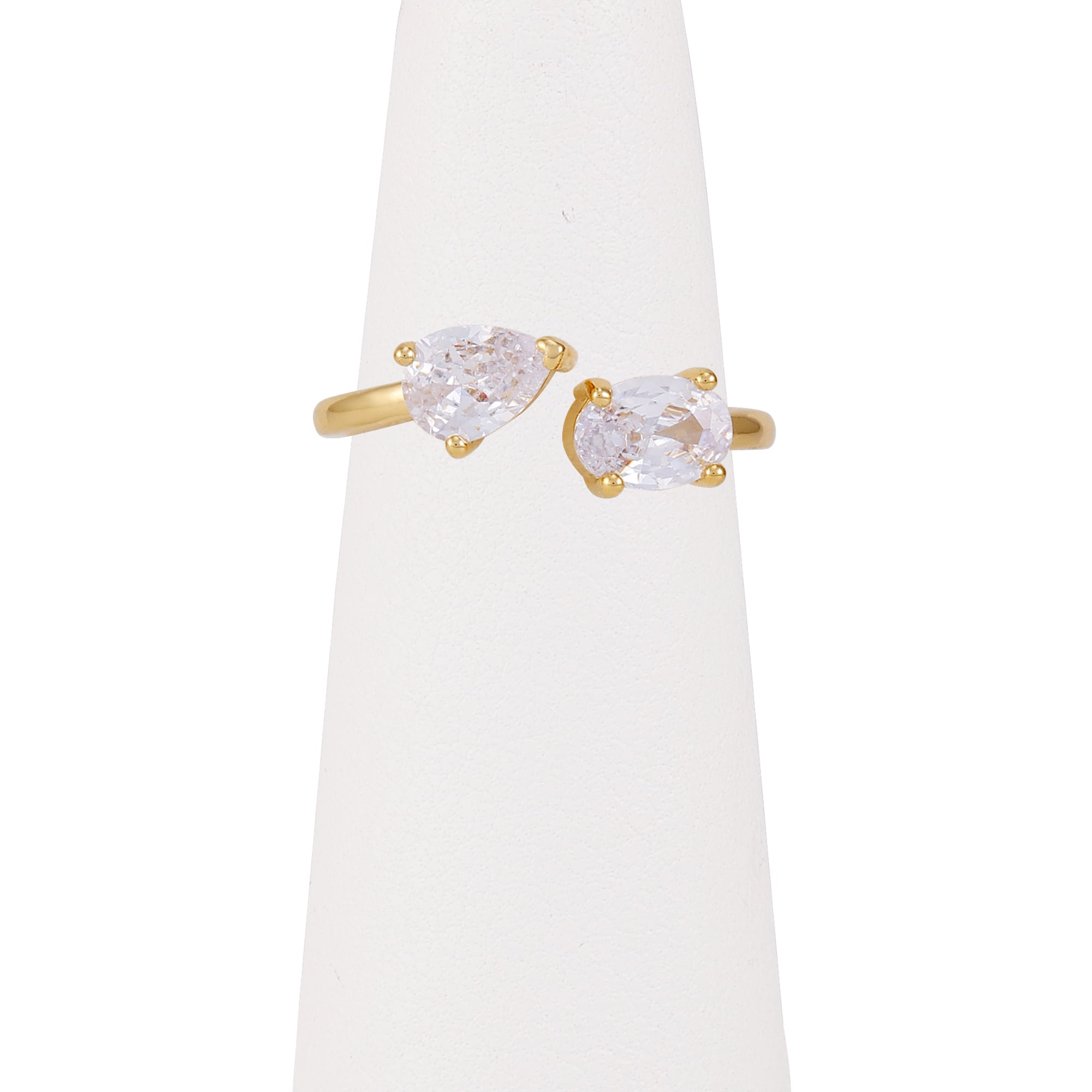 Believe in Brilliance Women's Gold Tone Size 7 Cubic Zirconia Look of Real Fashion Ring