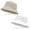 Putty/White, variant on 2 Pack 100% Cotton Bucket Hat Foldable Summer Travel Fish Sun Hat for Men and Women Outdoor Activities All Seasons Size Small/Medium, Putty, White