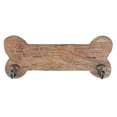 thumbnail image 1 of Wooden Bone Shape With 2 Brass Hooks Natural, 1 of 4