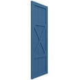 thumbnail image 2 of Ekena Millwork 15"W x 67"H True Fit PVC Center X-Board Farmhouse Fixed Mount Shutters, Sojourn Blue (Per Pair - Hardware Not Included), 2 of 7