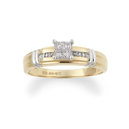 1/7 Carat Princess-Cut Diamond Engagement Ring