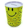 Tin bank with happy face design
