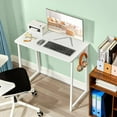 thumbnail image 4 of Folding table, small foldable table for small space, space saving computer desk, home office writing workstation, easy to assemble, 4 of 6