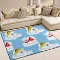 thumbnail image 2 of SKYSONIC Lightweight Soft Area Rugs Christmas Polar Bears On Ice Floor Mat for Kids Playing Room Hardwood Floor Living Room 63x48 inch Nursery Rugs, 2 of 6