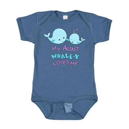 

Inktastic My Aunt Whale-y Loves Me Gift Baby Boy or Baby Girl Bodysuit
