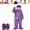 Purple, variant on Funny Big Mouth Monster Onesie For Kids Silly Monster Onesies With Shoes Soft Plush Jumpsuit Cozy Halloween Outfit