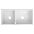 thumbnail image 3 of ZLINE 36" Palermo Farmhouse Apron Front Double Bowl Reversible Fireclay Kitchen Sink with Bottom Grid in White Gloss (FRC5121-WH-36), 3 of 7
