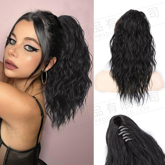 ITSELFER Curly Ponytail Extension Realistic Girl Hairpiece Clip On Ponytail Extension Long Ponytail Extension Hair Extensions Ponytail Drawstring Ponytail Fake Curly Ponytail