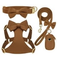 thumbnail image 6 of Pet Artist 4pcs Cute Bowtie Dog Harness and Collar and Leash and Poo Bag Holder Adjustable Pet Puppy Cat Vest, 6 of 9