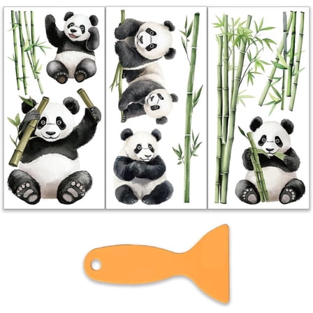 3pcs/Set Panda Rub on Transfers