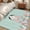 Green, variant on 3ft Round Rug, Turquoise Bunny Easter Non-Skid Rubber Backing Large Area Rugs - Living Room Bedroom Home Office, Blue Pink Eggs Rabbits Wooden Indoor Floor Mat Carpets Washable Rug