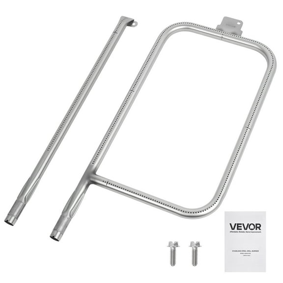 VEVOR Grill Burner Tube for Weber Q3200, Q300 (2013 & earlier), Q320, Q3000 (2014 & newer),23.75 inch 304 Stainless Steel Tube Burner for Weber 404341, 57060001, 586002,Replacement Part 60036, 80385
