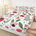 thumbnail image 3 of Castle Fairy Cartoon Ladybird Bed Sheets,Chic Floral Flowers King Sheets, 3 of 7