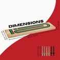 thumbnail image 3 of Tradeopia 3 Track Color Coded Wooden Cribbage Board Game with Built-in Storage and Metal Pegs, 3 of 7
