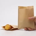 thumbnail image 1 of 50 bolsas de almuerzo de papel marrón sin blanquear, pequeñas bolsas ecológicas for hornear for aperitivos, hamburguesas, perritos calientes, pasteles, donas y almacenamiento de pan., 1 of 3