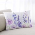 thumbnail image 2 of Spring Flowers Throw Pillow Cover 24 x 36 Inch Decorative Pillow Cover Watercolor Idyllic Lavender Purple Plant Lumbar Pillowcase Seasonal Rectangle Cushion Case for Couch Sofa Bed Living Room, 2 of 7