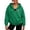 Green, variant on Womens Hoodie USA Letter Print Full Zip Up Sweatshirt Oversize Tops Long Sleeve Hooded Jacket with Pockets Solid Color Plus Size Coat Clothes