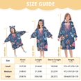 thumbnail image 4 of FORMRS Wearable Blanket Hoodie with Sleeves for Kids Cozy Flannel Sweatshirt, Pink Jellyfish, 4 of 7