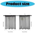 thumbnail image 5 of AOOOWER Transparents Sheer Curtains Kitchen Tiers Short Curtains Light Filtering Rod Pocket Voile Cafe Curtains, 5 of 16