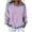 Purple(Womens Tops), variant on GUACER Women's Waffle Knit Long Sleeve Tops Denim Collar Contrast Trim Loose Fit Casual Everyday Wears