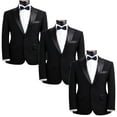 thumbnail image 6 of Mens Smooth Satin Feel Wedding Pre-Tied Blue Bow Tie Sets, 6 of 7