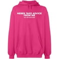 thumbnail image 2 of OXI Hoodie Sweatshirt - Neber Take Advice From Me, Basic Casual Hoodie for Men's and Women Fleece Hoodie Long Sleeve - Heliconia X-Large, 2 of 3