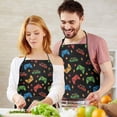 thumbnail image 5 of Multicolor Controllers Games Text Black Apron-Garden Aprons for Women with Pockets-Cotton Linen Waterproof Kitchen Cooking Gardening Aprons Adjustable for Kitchen,Cooking,BBQ and Salon 33x27 Inch, 5 of 7