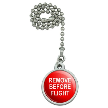 Beads Ceiling Fan Pull Chain - Remove Before Flight Airplane Warning Ceiling Fan and Light Pull Chain