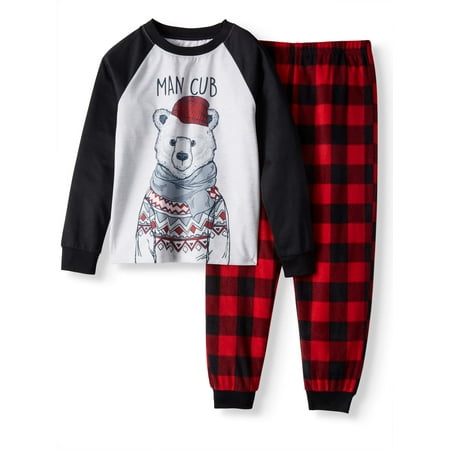 Polar Bear Patch - Family Pjs Polar Bear Family Sleep Pajamas, 2-piece Set (Little Boys & Big Boys)