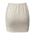 thumbnail image 5 of IROINNID Elastic Waist Short Skirts For Women Fashion High Waist Body-cons Skirts Party Wet Look Pencil Solid Color Skirt, 5 of 7