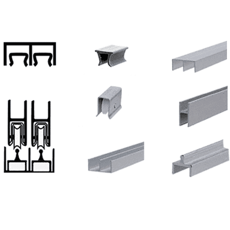 

CRL D2301A48 Satin Anodized 48 Deluxe Packaged Track Assembly D603 Upper and D601 Rail with Nylon Wheels