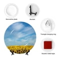 thumbnail image 4 of Gaeub Blooming Sunflower Field Print Ceramic Plate,Dinner Plates,Bone China Decorative Plates with Display Stand,Art Ceramic Ornaments for Wall Hanging Decoration-6in, 4 of 6