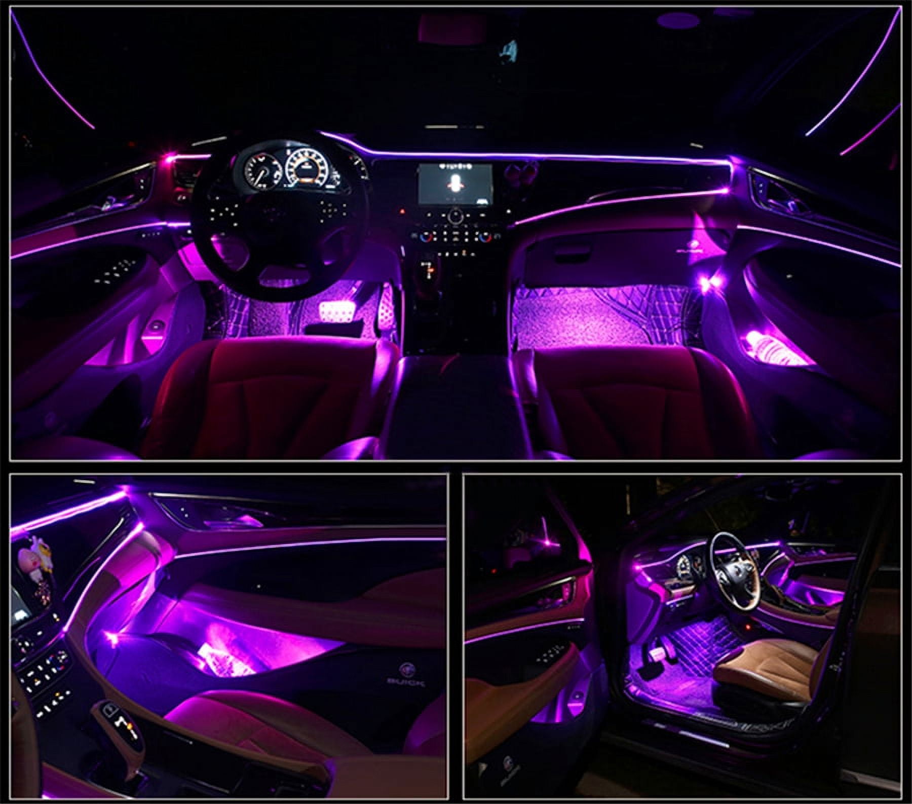 6X 8m RGB LED Fiber Optic Car Interior Neon EL Strip Light Lamp