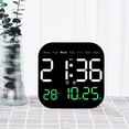 thumbnail image 4 of Splihome Led Wall Clock with Remote Control Display Temperature Room Desktop Clock Three colors, 4 of 8
