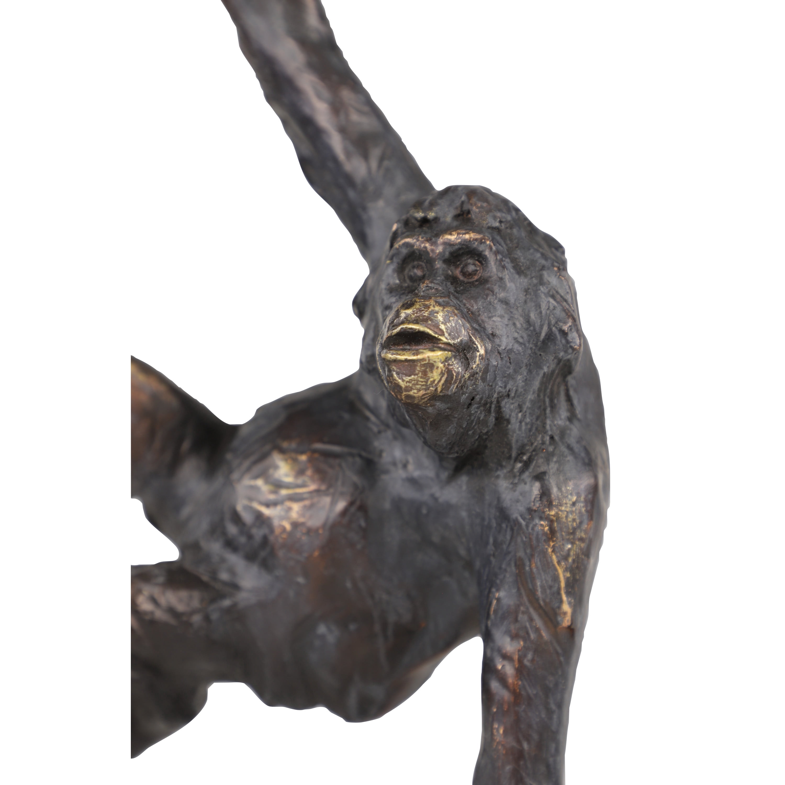 DecMode 7"W, 23"H Resin Modern Monkey Sculpture, Black
