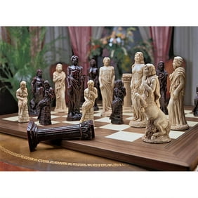 Design Toscano Gods of Greek Mythological Chess Set: Includes Chess Pieces & Board