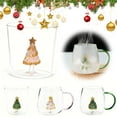 thumbnail image 2 of Holiday-Themed Drinking Glass, 3.9 Inches High, Features a Charming Internal Decoration, Great for Seasonal Decor and Beverages, 2 of 8