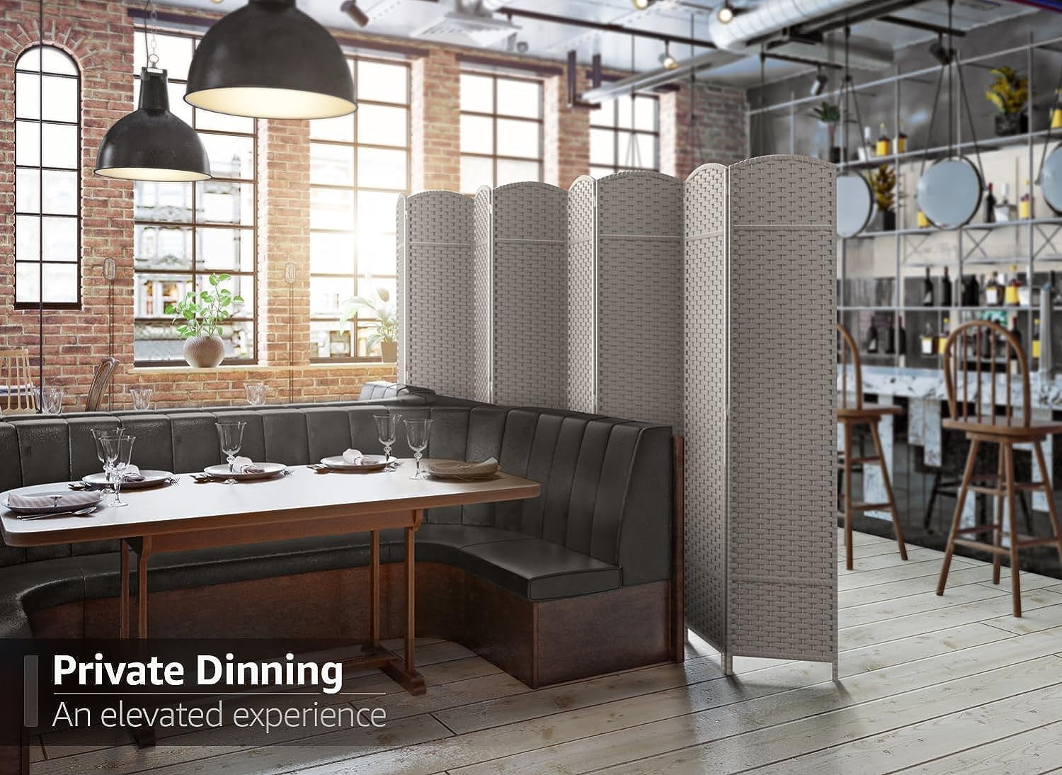 Room Divider Privacy Screen, 6 ft. Tall Extra Wide Foldable Panel Partition Wall Divider, Double Hinged Room and Folding Privacy Screens Beige
