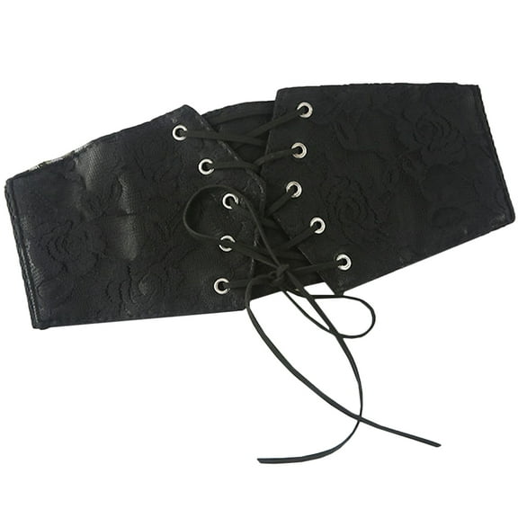 Worgeous Waist Band Corset Black Pu 1Pack 28.3x5.9x0.2In