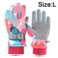 thumbnail image 2 of Guantes de esquí cálidos para niños de invierno, guantes de empalme estampados, 2 of 5